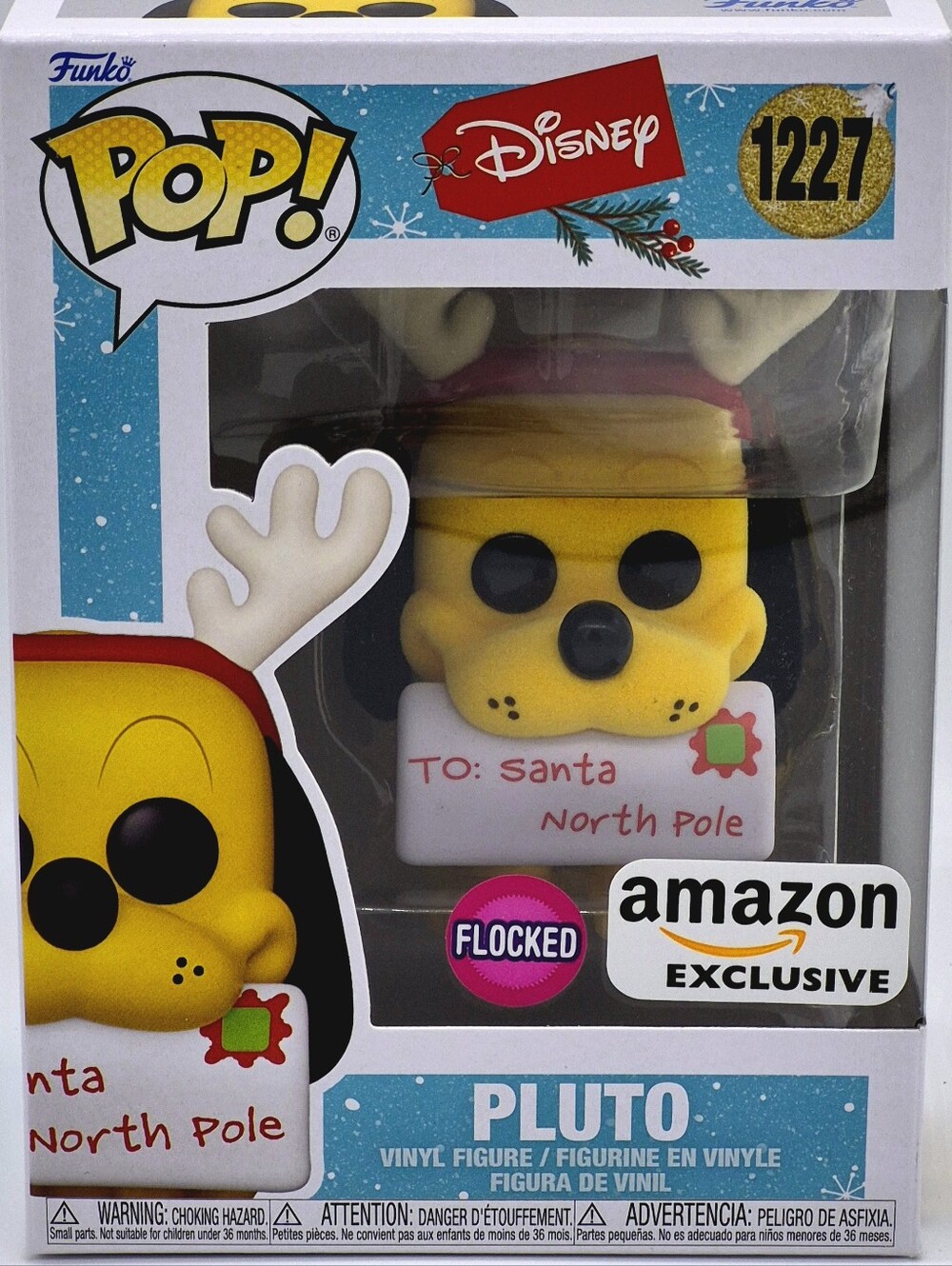 🎄 Funko Pop Disney Pluto #1227 Flocked Amazon Exclusive New